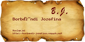 Borbándi Jozefina névjegykártya
